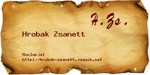 Hrobak Zsanett névjegykártya