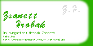zsanett hrobak business card